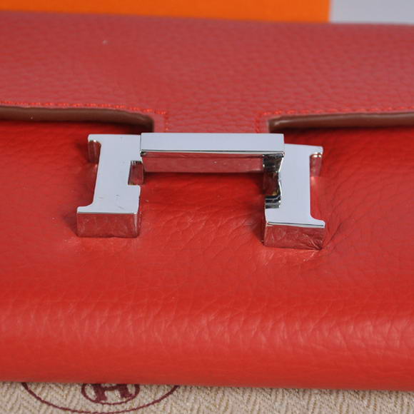 Cheap Fake Hermes Constance Wallets Togo Leather A608 Red